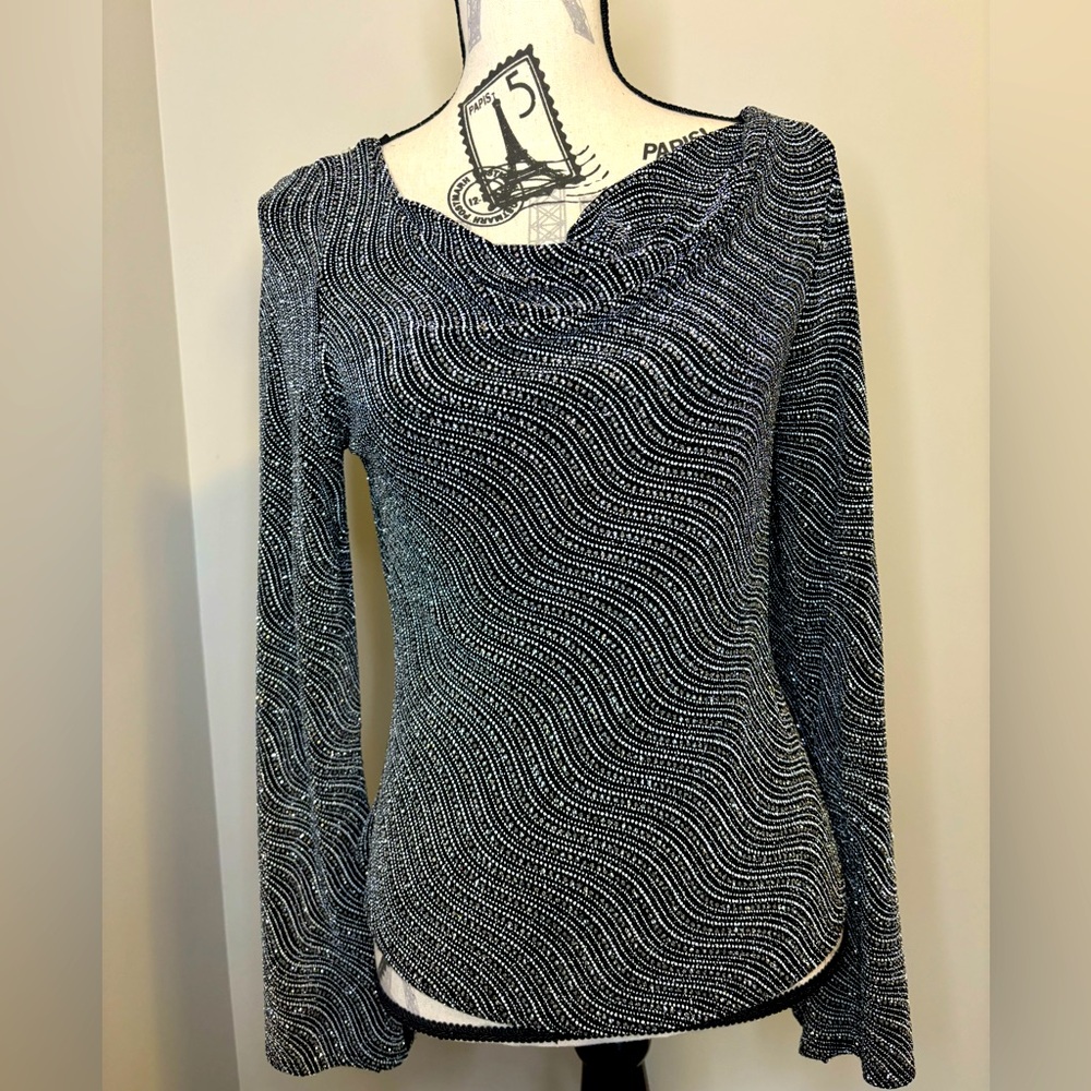 Onyx Nite by Wendye Chaitin blouse. Sz Medium.